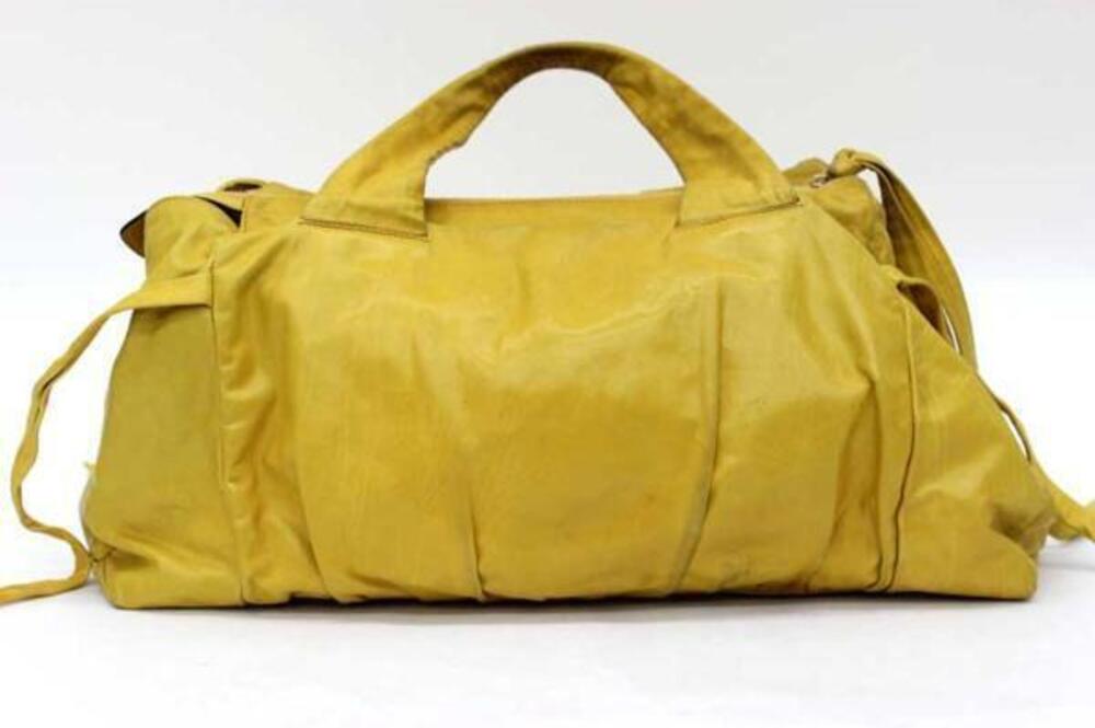 Gucci Hysteria Bag Handle emblem Crest yellow leather Top Yellow